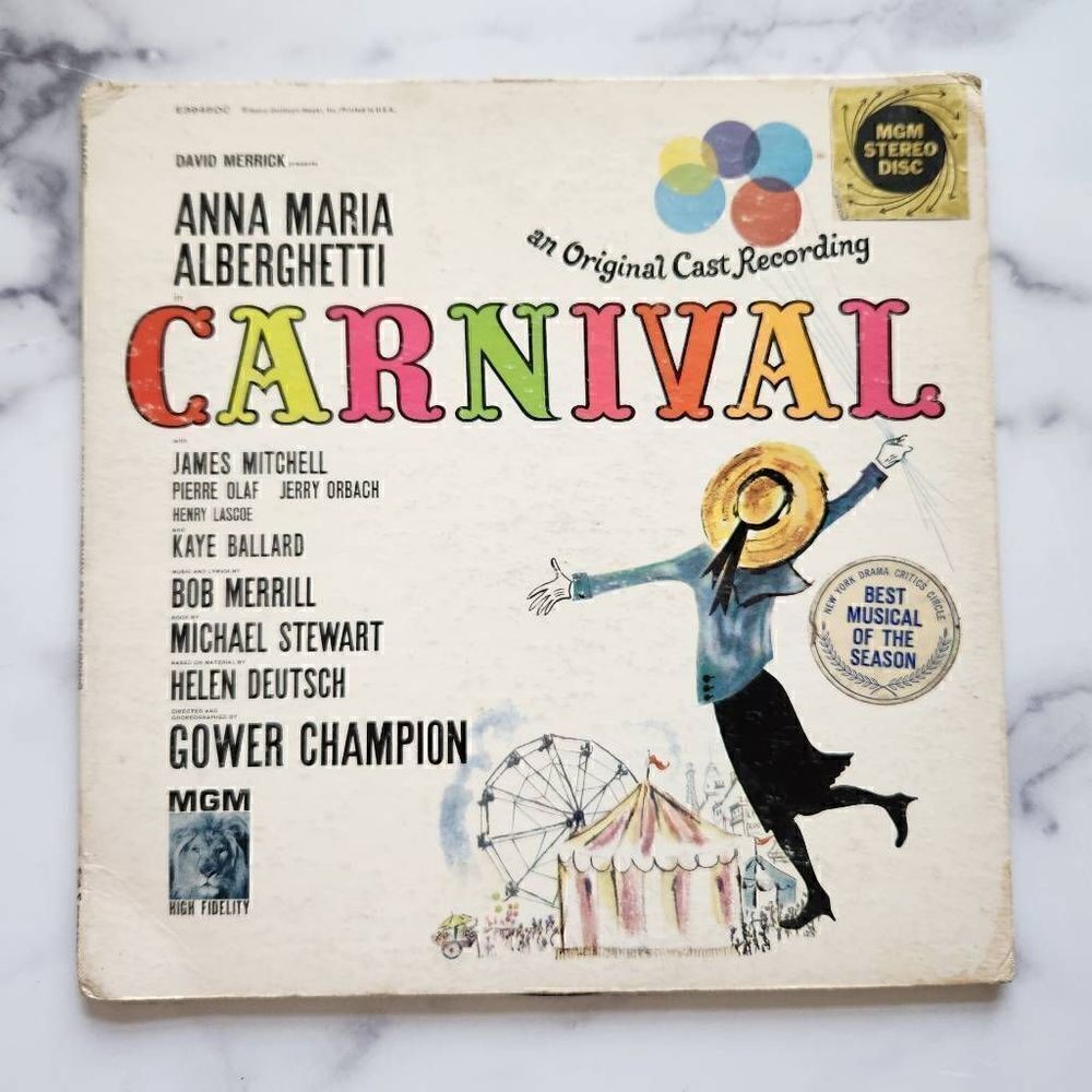 Carnival MGM musical play vinyl record 60s vintage